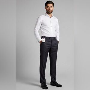 Ted Baker Endurance Mens Jefferson Dress Pants Sz 40 100% Wool Unhemmed New